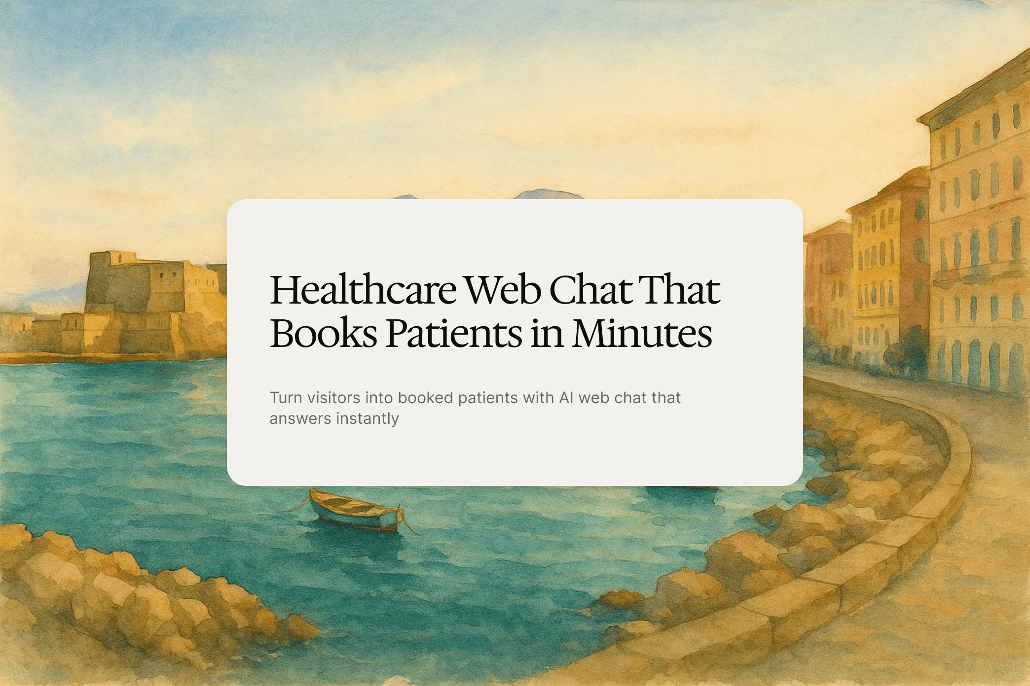 Healthcare Web Chat That Books Patients in Minutes